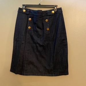 Denim military skirt